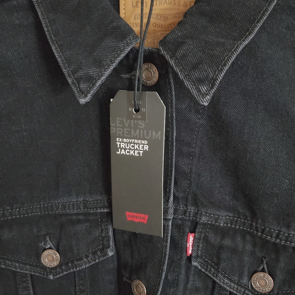 Levi's Ex Boyfriend Fringe  Denim Jacket size S - Picture 5 of 6